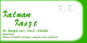 kalman kaszt business card